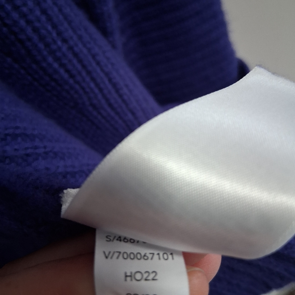 Athleta Azalea Merino Wool Cashmere Sweater Nobel Purple Sweater Size Large - Picture 9 of 12